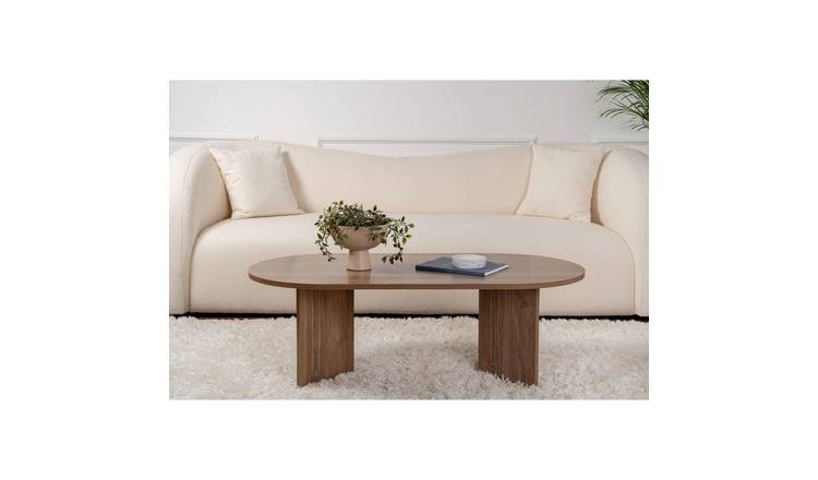 Decortie Sable Melamine Particleboard Coffee Table - Walnut Effect
