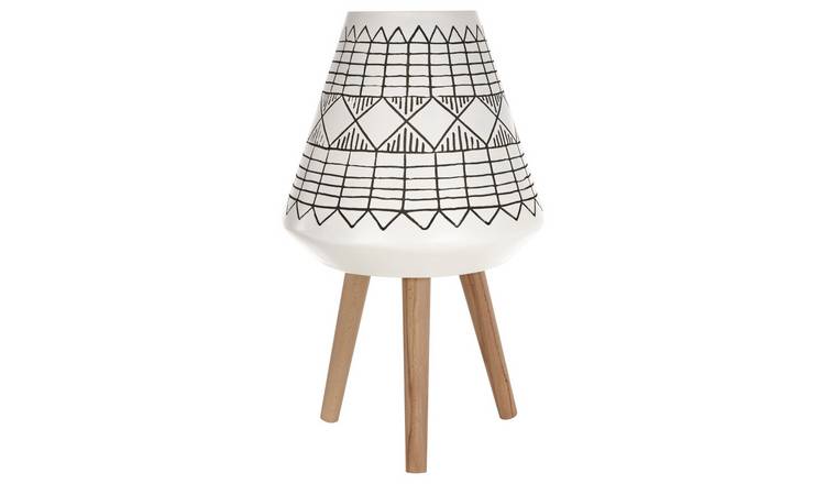Orsina Darnell Large Planter - White and Black