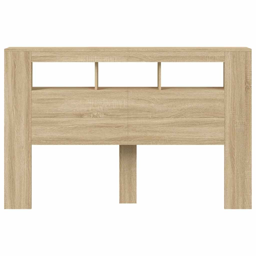 Walplus Engineered Wood LED Headboard - Light Oak - 160 x 18.5 x 103.5 cm - Image 5