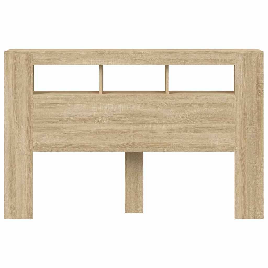 Walplus Engineered Wood LED Headboard - Light Oak - 160 x 18.5 x 103.5 cm - Image 5