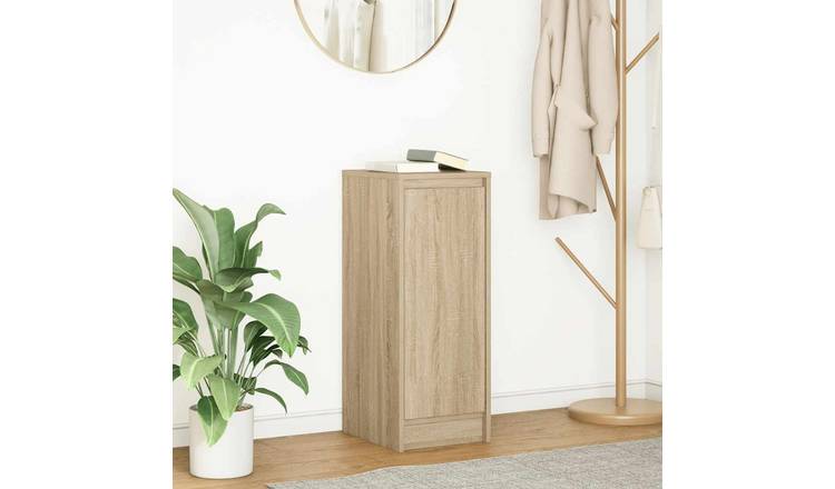 Walplus Engineered Wood 1 Door Sideboard - Sonoma Oak - 29.5 x 34 x 76 cm