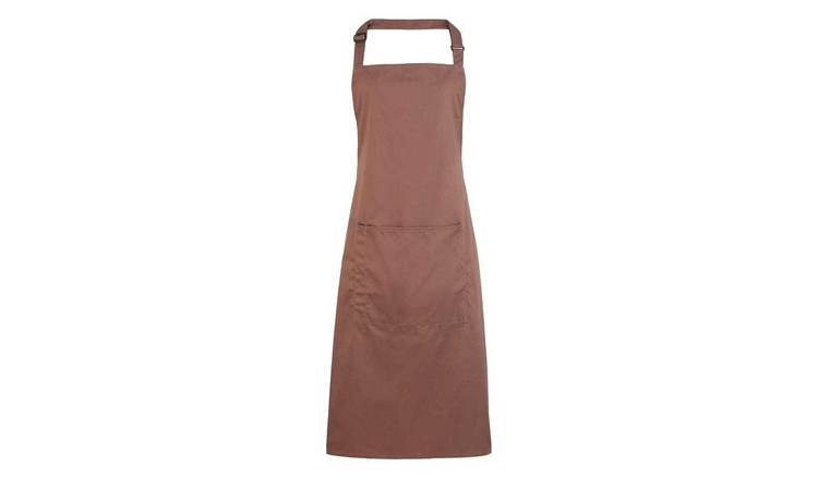 Premier Unisex Adult Colours Pocket Full Apron - Mocha