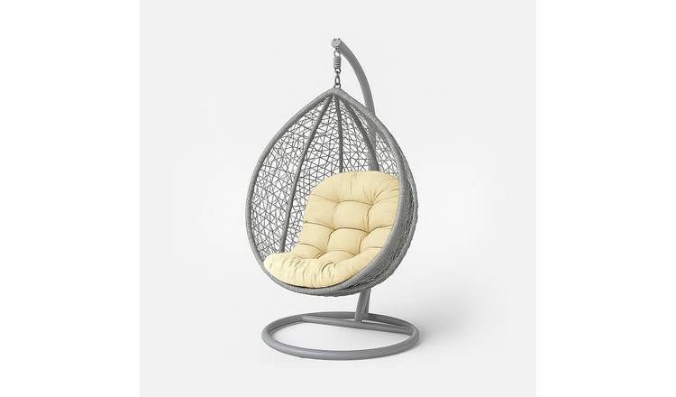 Homescapes Cotton Hanging Egg Chair Cushion - Cream