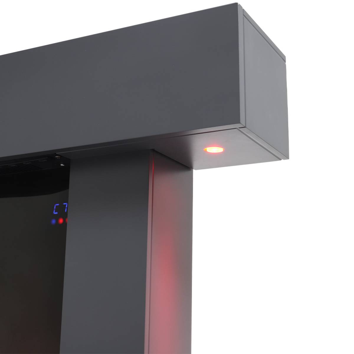 Living and Home 52 Inch Wall Mounted Electric Fireplace Remote Wi-Fi - Black - Image 4