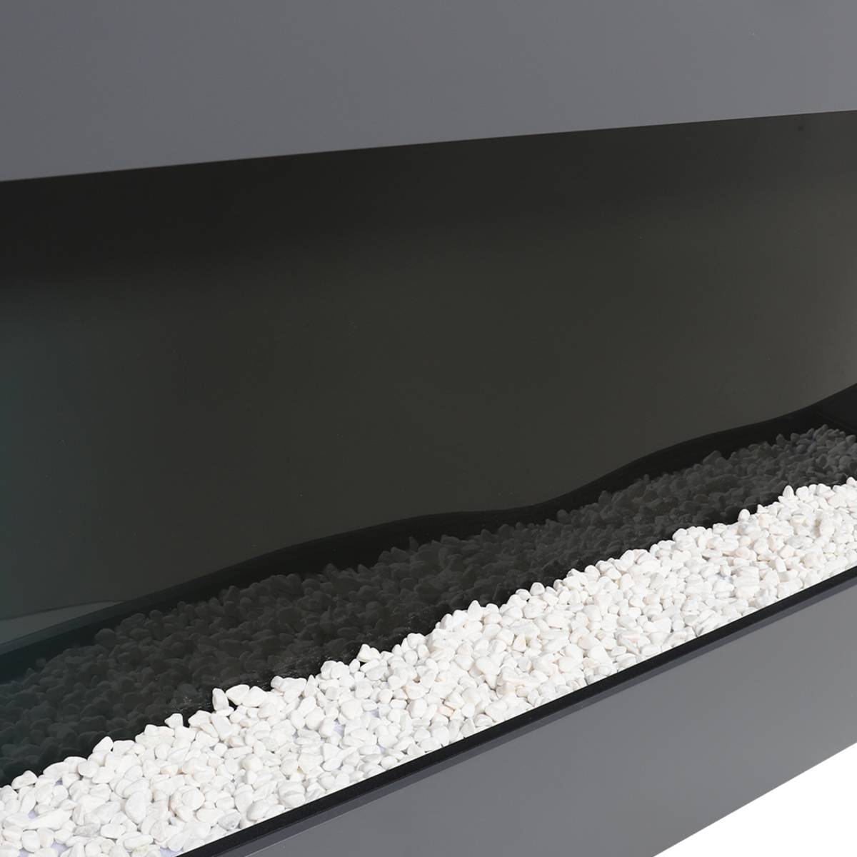 Living and Home 52 Inch Wall Mounted Electric Fireplace Remote Wi-Fi - Black - Image 5
