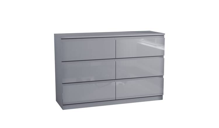 Vida Designs Glinton 6 Drawer Chest - Grey