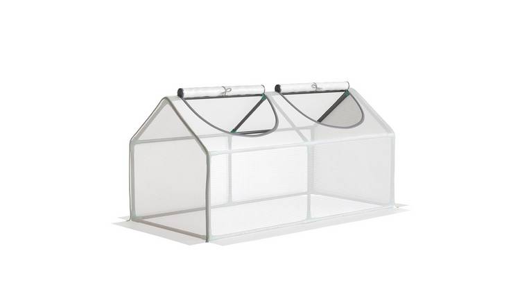 Outsunny Polyethylene Cover Steel Frame Mini Greenhouse – White