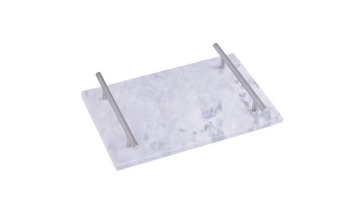 Orsina Salerno Marble Serving board with Handles - Grey
