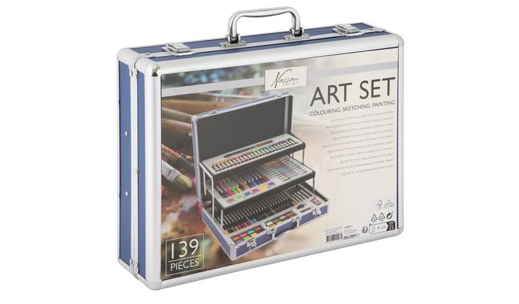 Totum Art Set in Metal Box Craft Kit Activity Set - 140 Piece