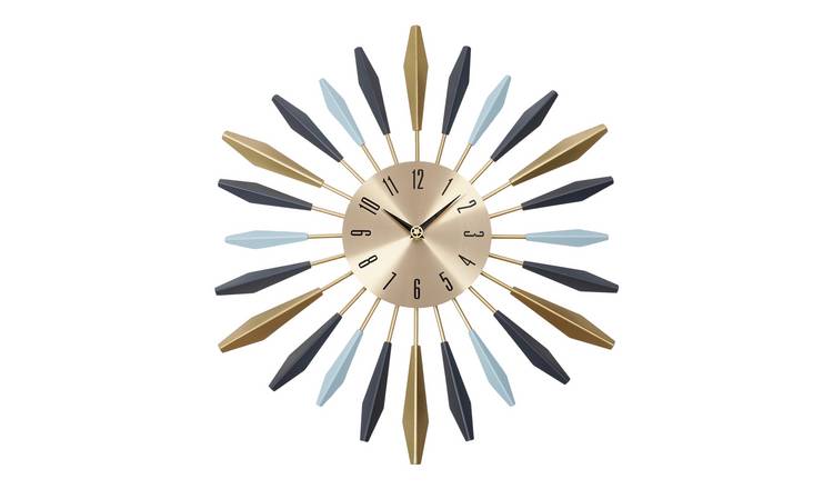 Living and Home Starburst Wall Clock