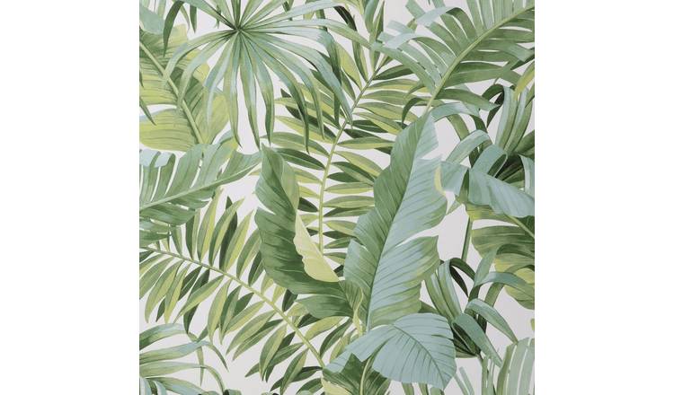 Fine Decor Maui Leaf Wallpaper - Green