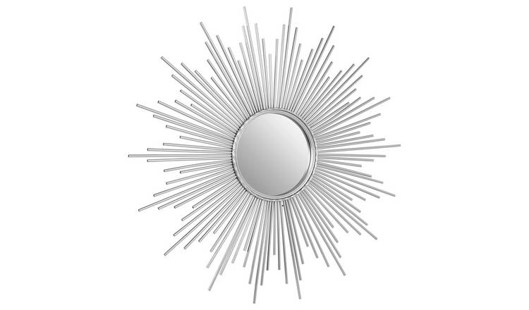 Orsina Cristal Finish Wall Mirror – Silver