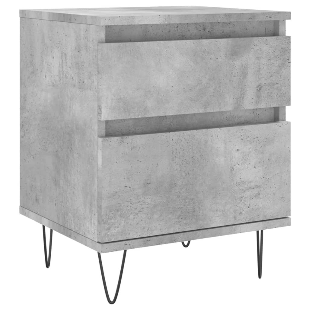 Walplus 1 Drawer Bedside Cabinet - Stone Grey - 40 x 35 x 50 cm - Image 2