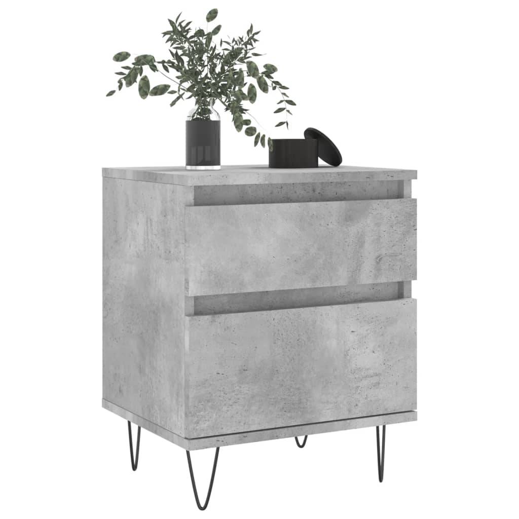 Walplus 1 Drawer Bedside Cabinet - Stone Grey - 40 x 35 x 50 cm - Image 3