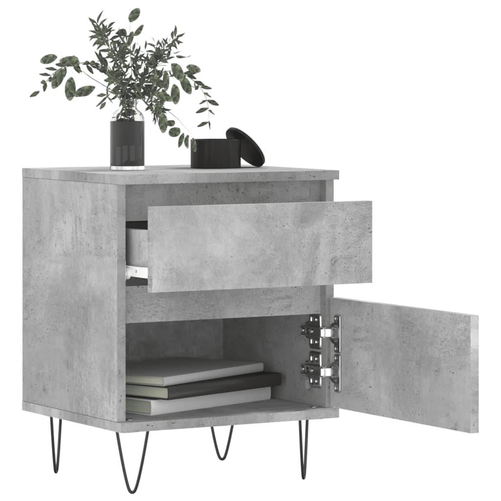 Walplus 1 Drawer Bedside Cabinet - Stone Grey - 40 x 35 x 50 cm - Image 4