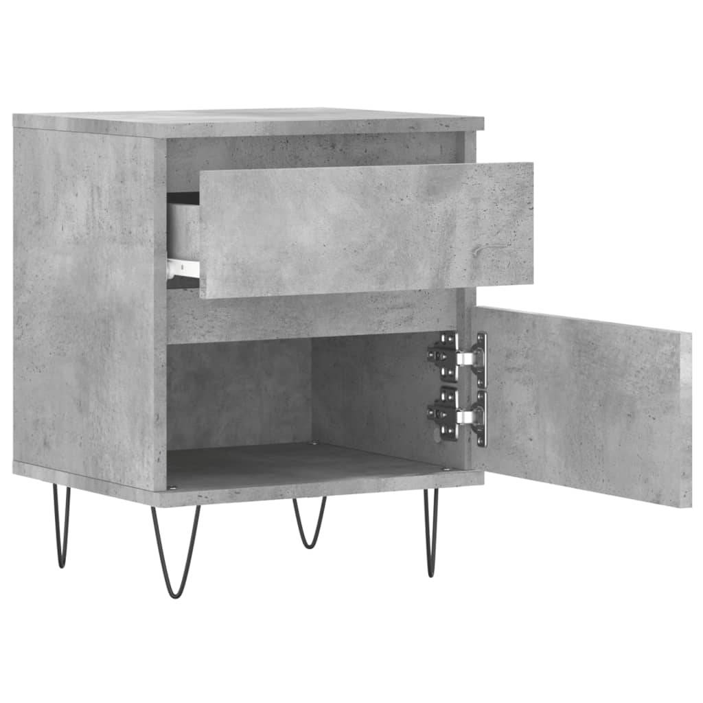 Walplus 1 Drawer Bedside Cabinet - Stone Grey - 40 x 35 x 50 cm - Image 6