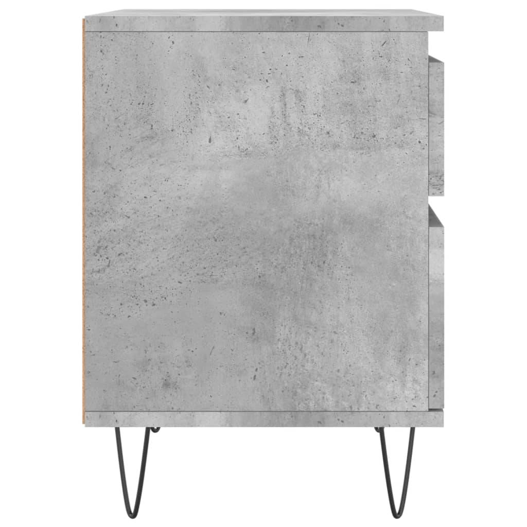 Walplus 1 Drawer Bedside Cabinet - Stone Grey - 40 x 35 x 50 cm - Image 7