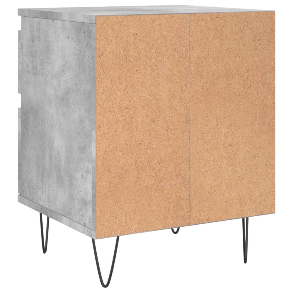 Walplus 1 Drawer Bedside Cabinet - Stone Grey - 40 x 35 x 50 cm - Image 8