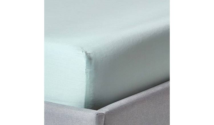 Homescapes Organic Egyptian Cotton Duck Egg Fitted Sheet - Single