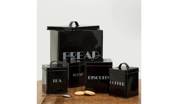 Orsina Easton 5 Piece Kitchen Storage Set – Black