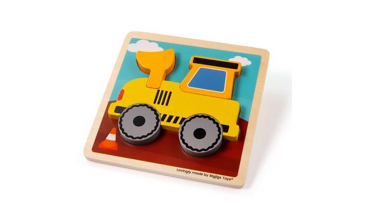 Bigjigs Toys Chunky Lift Out Digger Puzzle - 10 Months +