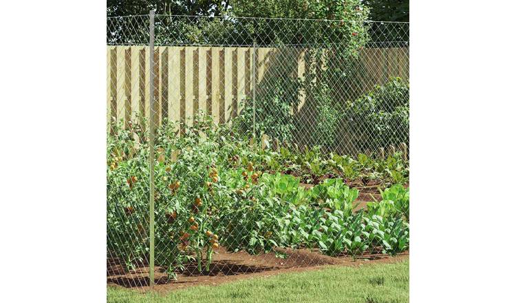 Walplus Glass Chain Link Fence - Galvanised - 200 x 2000 cm