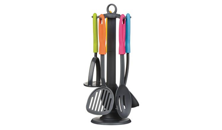 Orsina Tyri 5 Piece Nylon Kitchen Tool Set – Grey