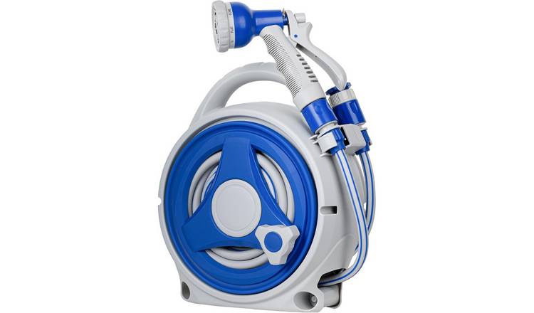 Vivo Technologies Garden Hose Reel with 8 Adjustable Spray Nozzles 15M