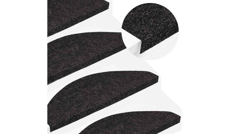 Walplus Pack of 30 Self-Adhesive Stair Mats - Anthracite - 65 x 22.5 cm