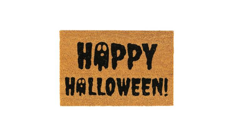 Nicola Spring Halloween Coir Door Mat - Ghost