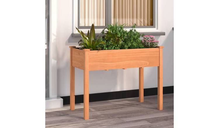 Walplus Firwood Garden Planter - Brown - 118 x 59 x 76 cm