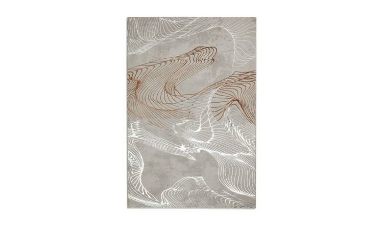 Mega Flooring Grey Modern Abstract Rug - 120 x 170cm