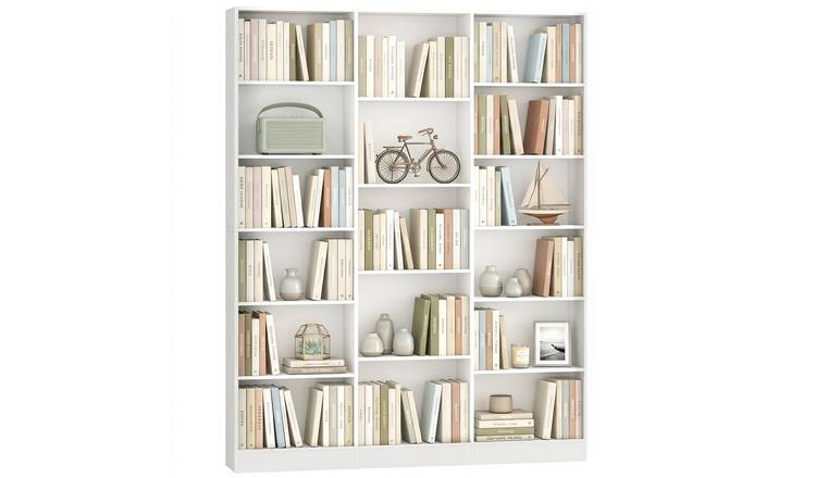 HOMCOM 6 Tier Freestanding Shelving Unit Display Shelf - White