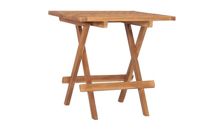 Walplus Teak Wood Garden Table - Brown - 50 x 50 x 50 cm