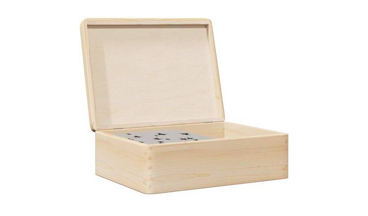 Walplus Wooden Box with Lid - 40 x 30 x 13 cm