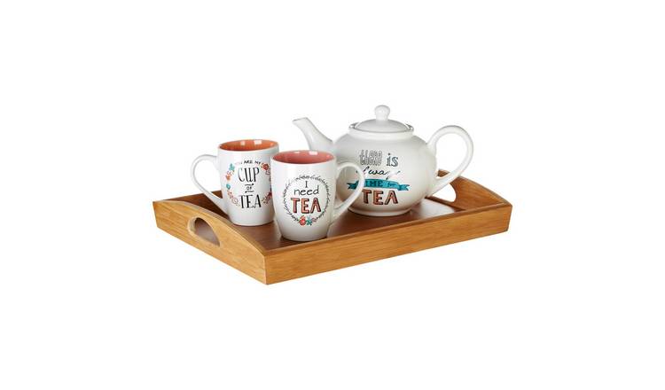 Orsina Aleki Bamboo Serving Tray With Handles