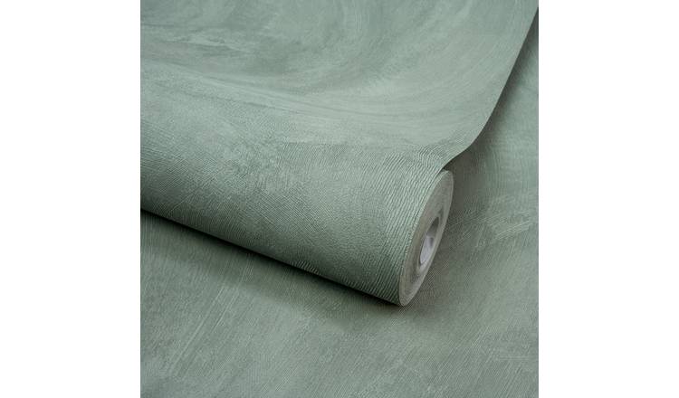 Grandeco Serra Limewash Chalk Paint Effect Textured Wallpaper - Sea Green Teal