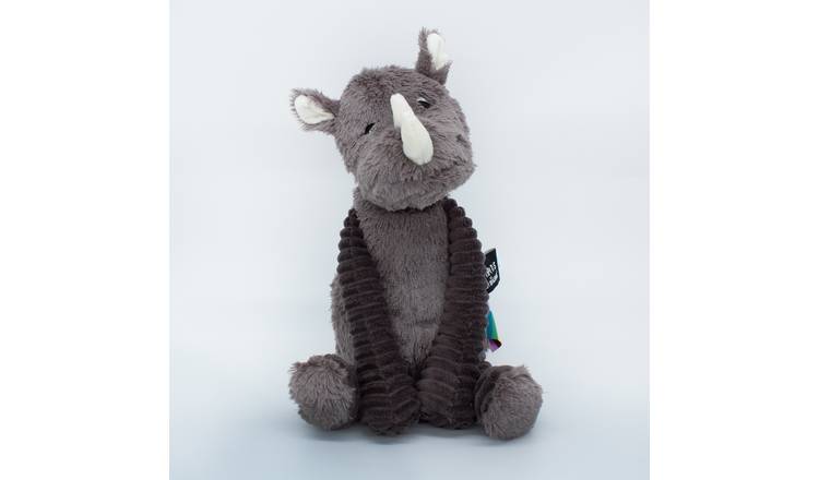 Les Deglingos Grosbisou the Rhino Childrens Plush Toy - Grey
