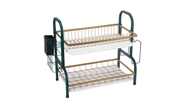 Living and Home 2-Tier Carbon Steel Dish Rack