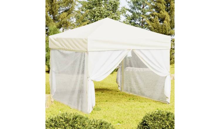 Walplus 3 x 3 m Foldable Party Tent with Sidewalls - Cream