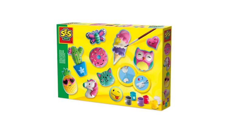 SES Creative Happy Figures Casting and Painting Craft Set - Age 5+