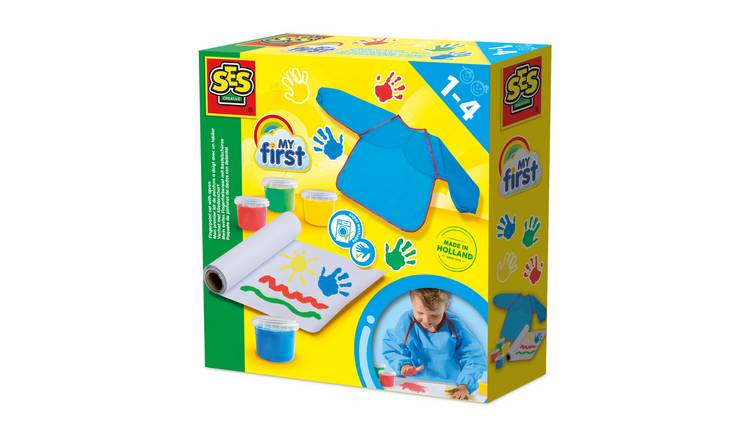 SES Creative My First Finger Paint Craft Set with Apron