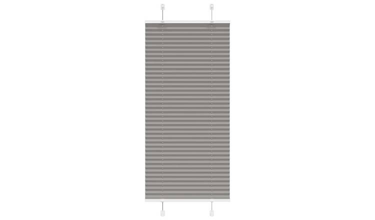 Walplus Polyester Pleated Blind - Anthracite - 55 x 150 cm
