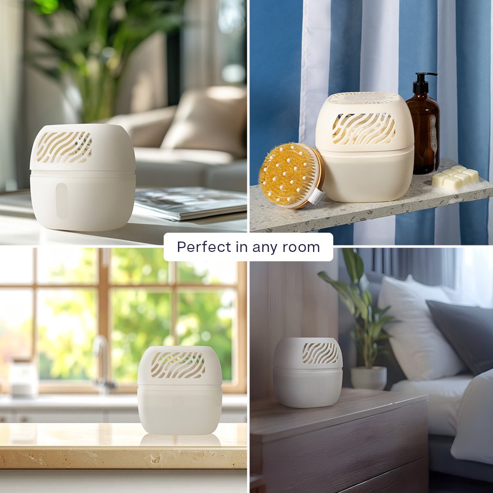 Clayr Reusable Dehumidifier with 2 Refill Tabs - 1000ml - White - Image 3
