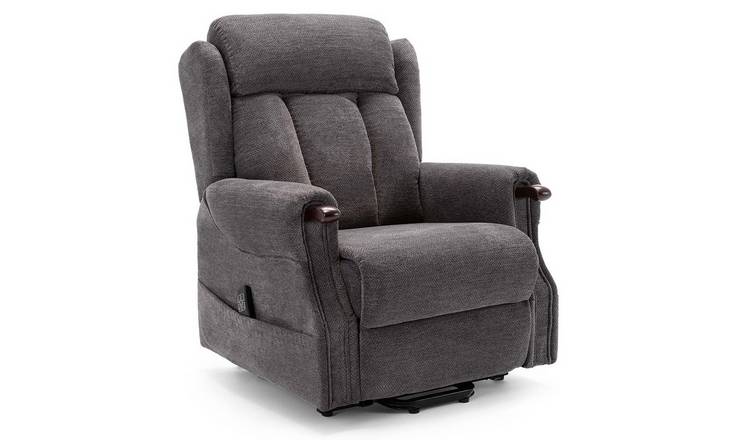 Furniture Online Halton Heavy Duty Dual Motor Rise Recliner Chair - Charcoal