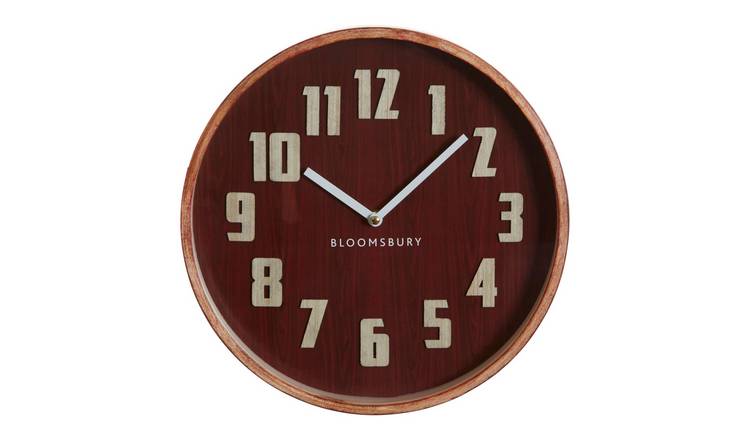 Orsina Vitus 30cm Dia Grain Small Wall Clock - Red