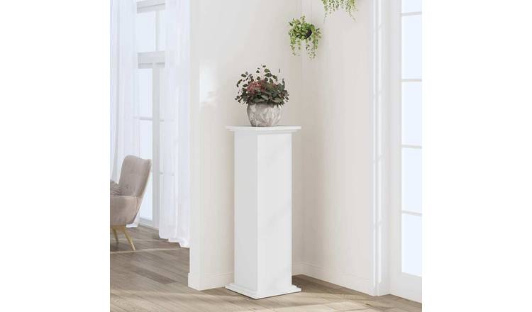 Walplus 60 kg Capacity Engineered Wood Plant Stand - White - 33 x 33 x 100 cm