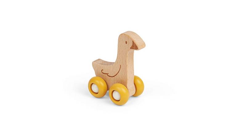 Bigjigs Toys Farm Animal on Wheels Goose - 12 Months +