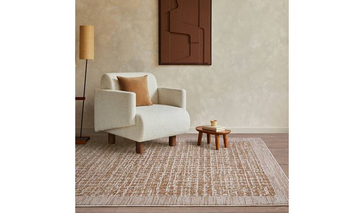 Mega Flooring Beige Modern Abstract Rug - 120 x 160cm