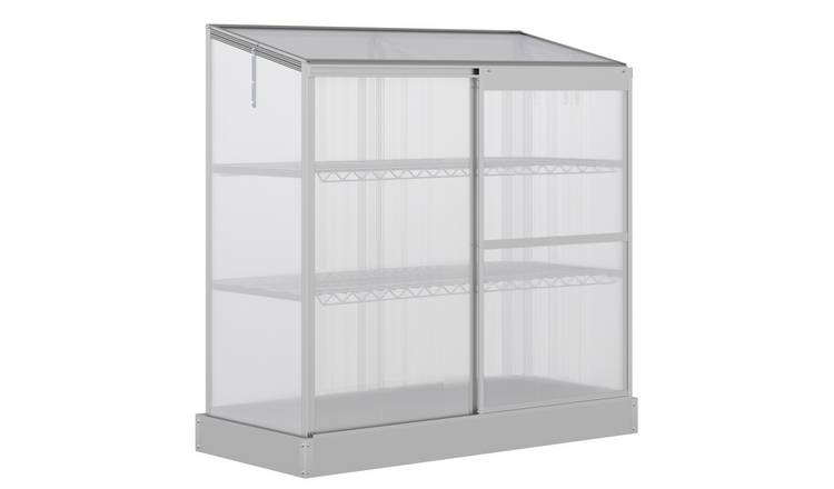 Outsunny Polycarbonate Openable Roof Greenhouse – Silver